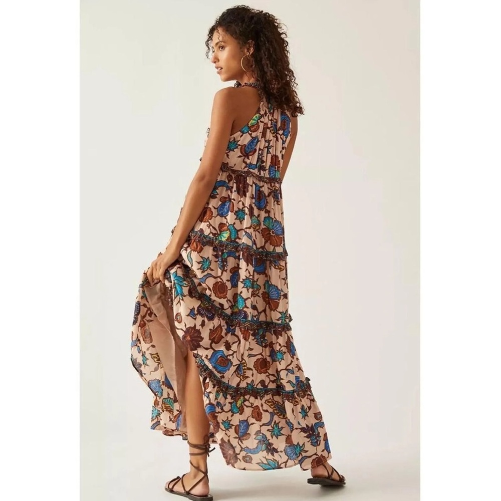 Anthropologie x Love the Label Juliette Maxi Dress Floral Cotton Medium NWT